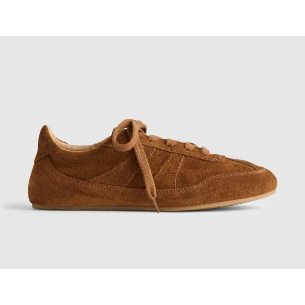 NEW Madewell The Greta Ballet Sneaker 100% Suede Sand Dune Size 8